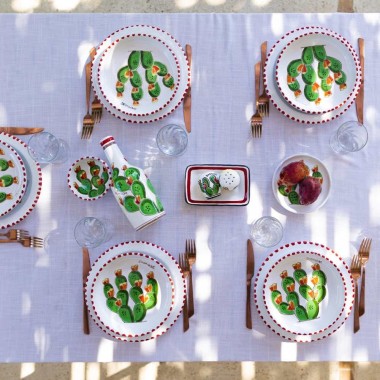 mise en place ceramiche siciliane de simone Fichi d'India mise en place ceramiche siciliane de simone Fichi d'India